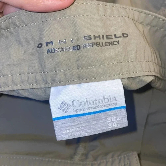 Columbia Men’s Cascades Explorer Cargo Pants Size 38 x 34 in Khaki - Picture 4 of 8